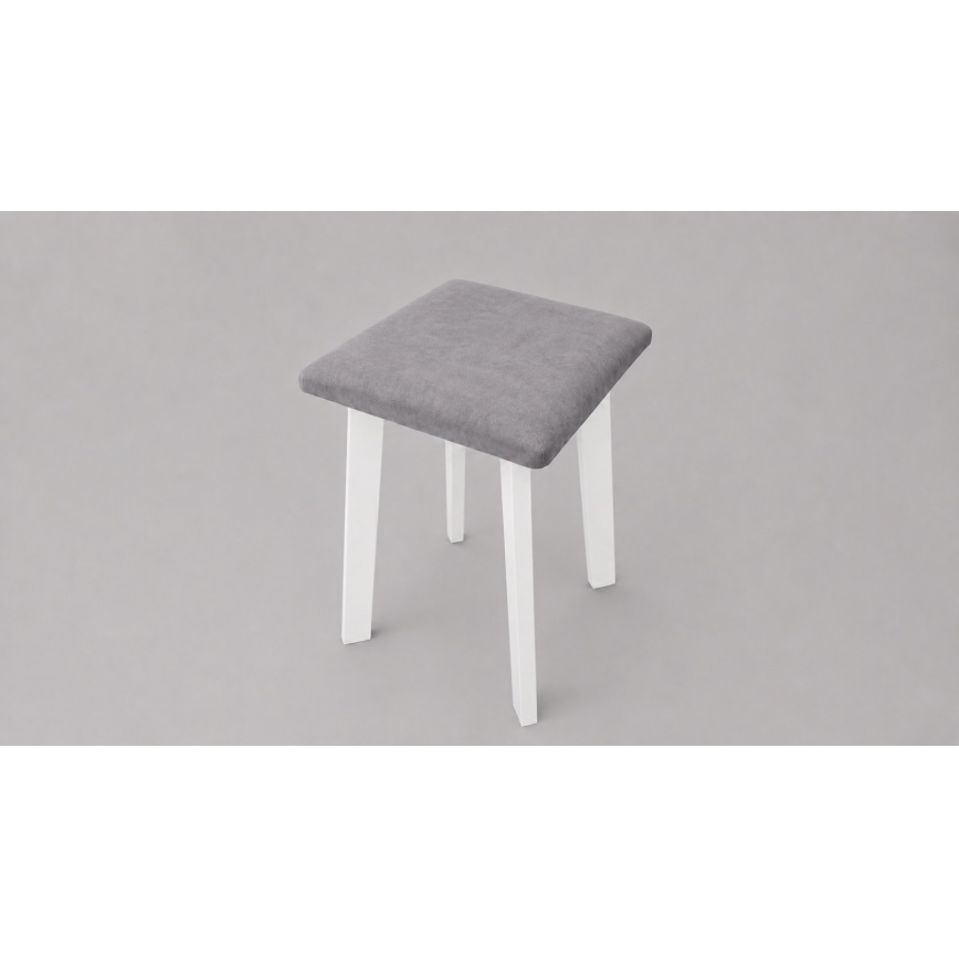 Tabure LUBE 36x36 cm bijela/siva