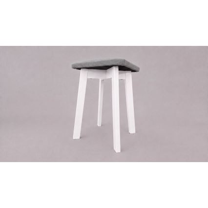 Tabure LUBE 36x36 cm bijela/siva