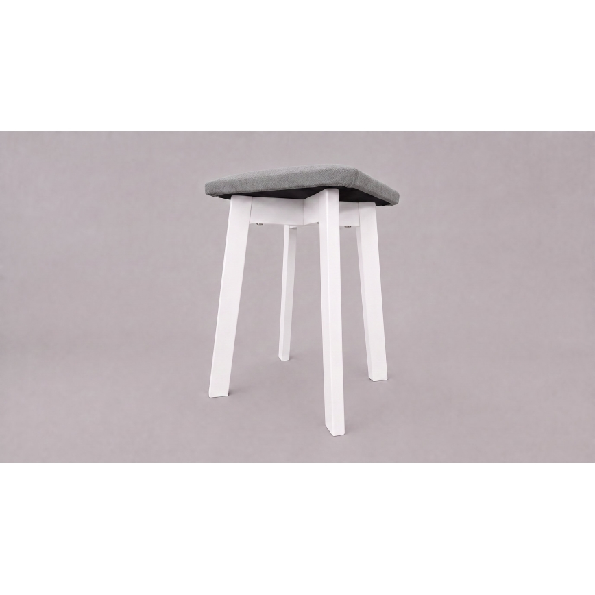 Tabure LUBE 36x36 cm bijela/siva