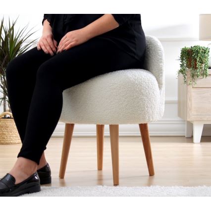 Tabure MIKI, promjer 46 cm, bijeli