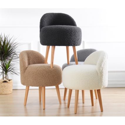 Tabure MIKI, promjer 46 cm, bijeli