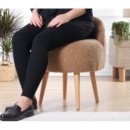 Tabure MIKI, promjer 46 cm, smeđi