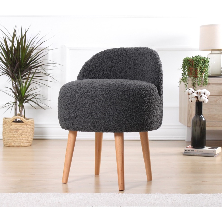 Tabure MIKI, promjer 46 cm, tamnosiva