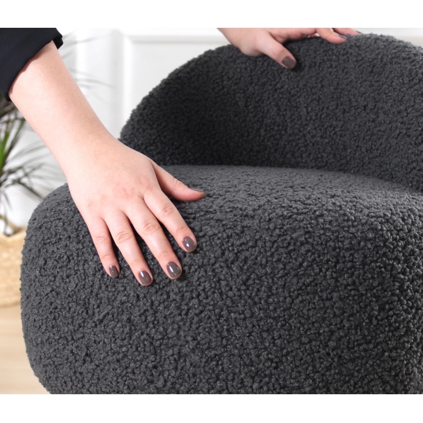 Tabure MIKI, promjer 46 cm, tamnosiva