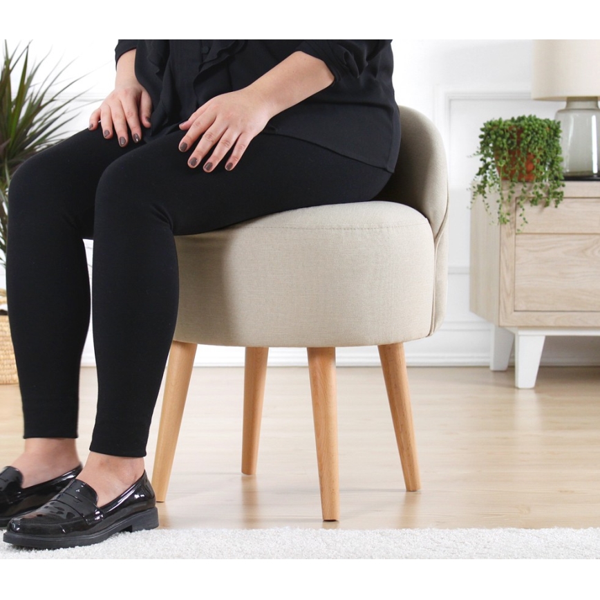 Tabure NIKI, promjer 46 cm, krem