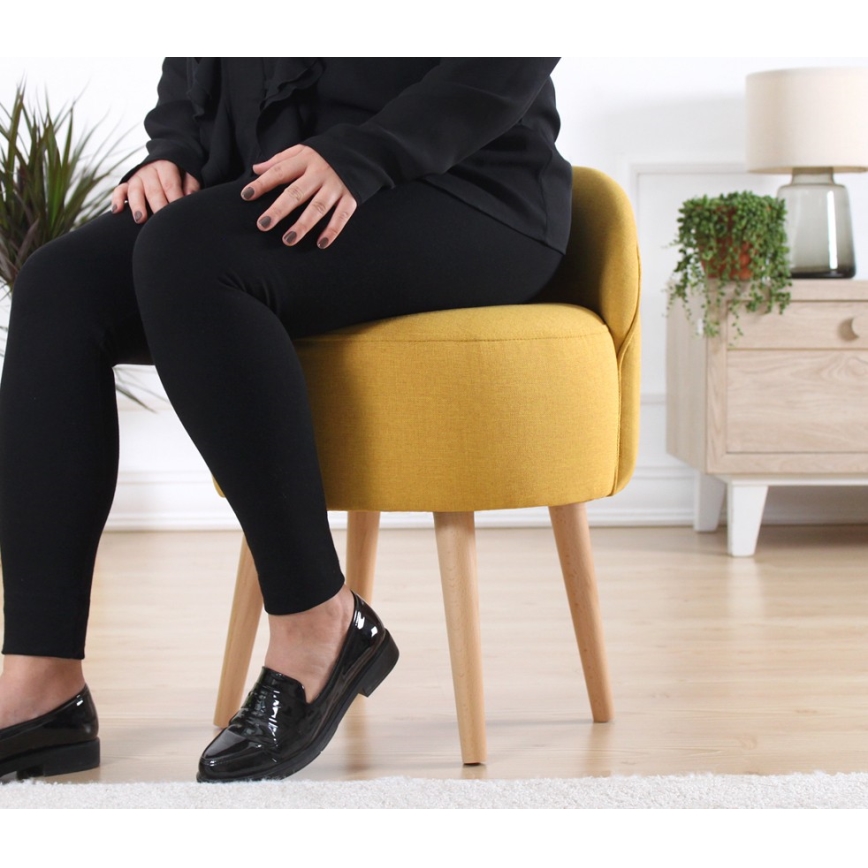 Tabure NIKI, promjer 46 cm, žuti