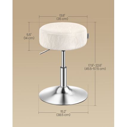 Tabure NUBE Ø 38,5 cm bijela