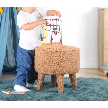 Tabure PIXI, promjer 38 cm, smeđi