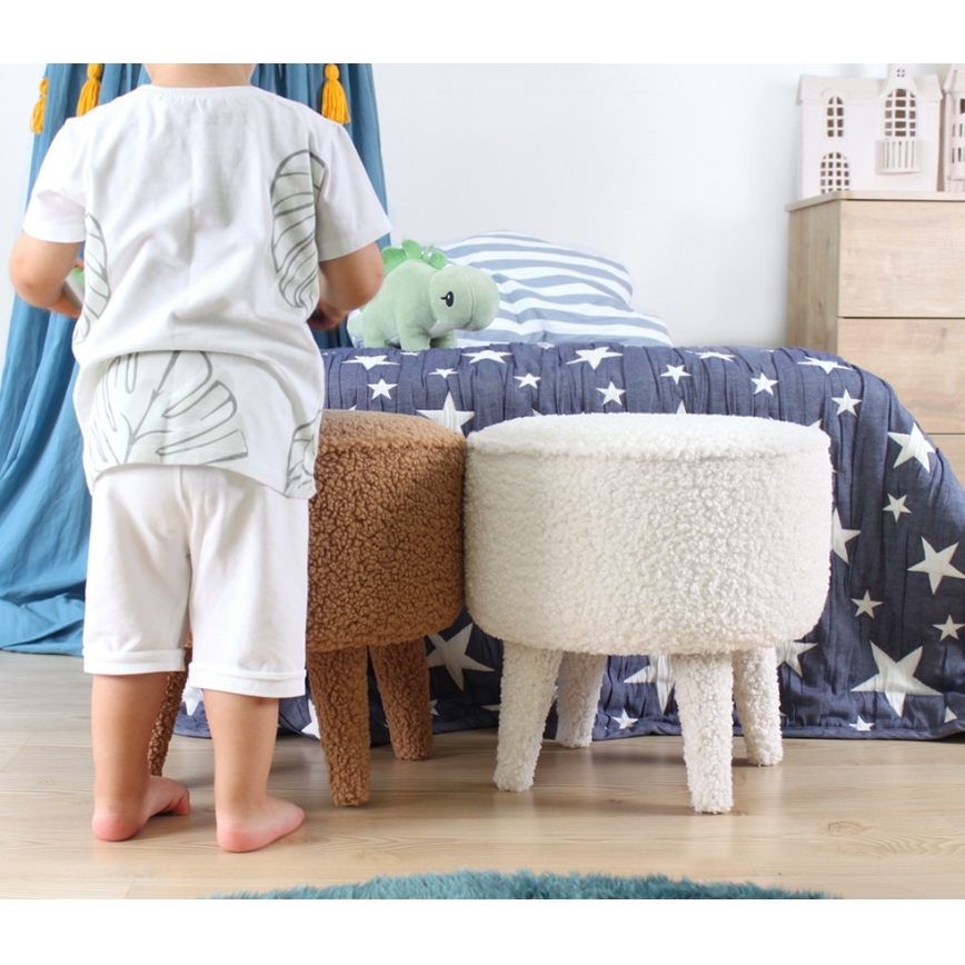 Tabure PIXI, promjer 38 cm, smeđi