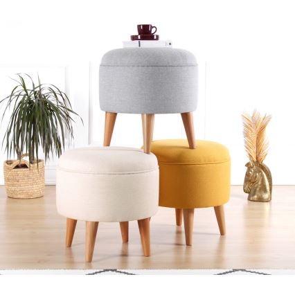 Tabure PIXI, promjera 40 cm, siva