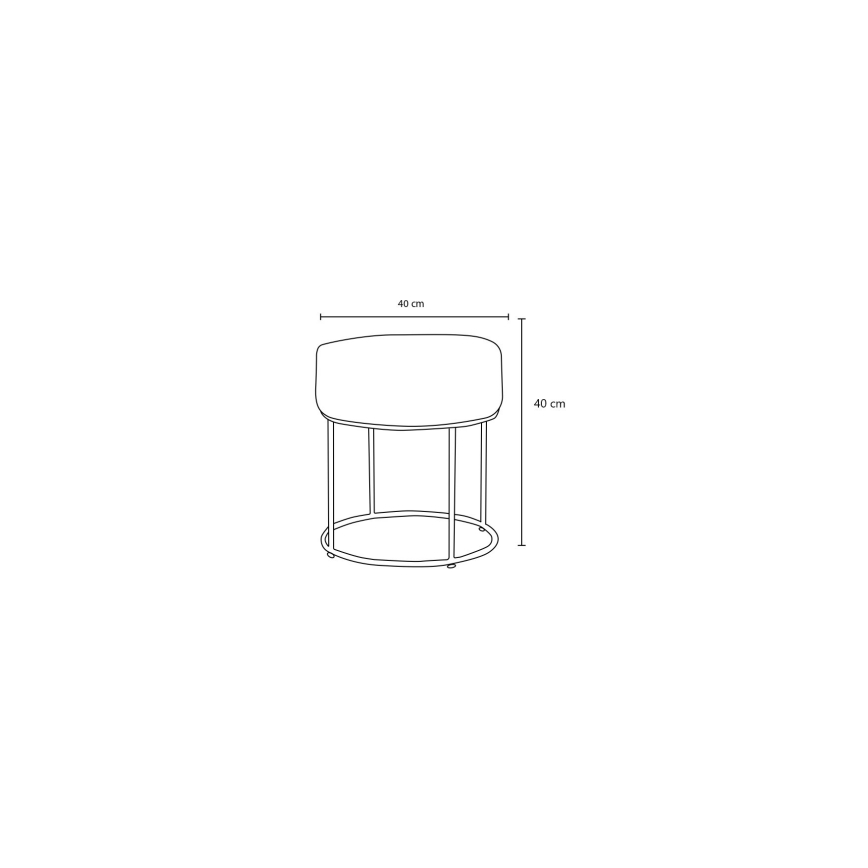 Tabure RELO, promjer 40 cm, plave boje