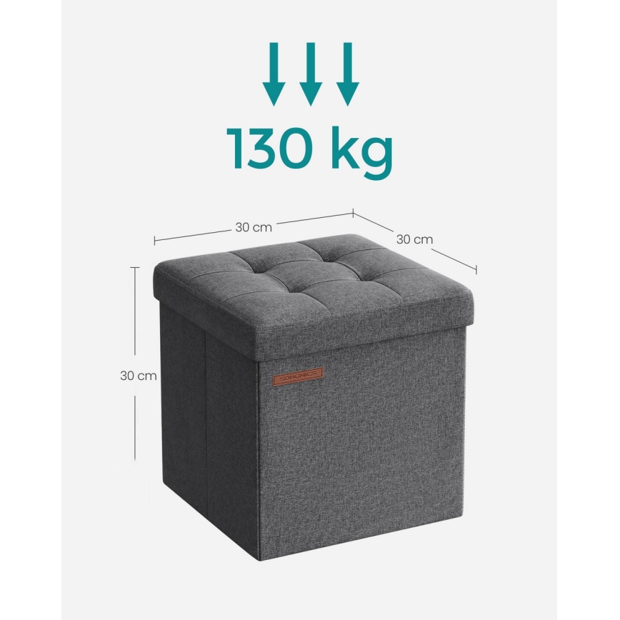 Tabure SULTAN 30x30 cm sivi