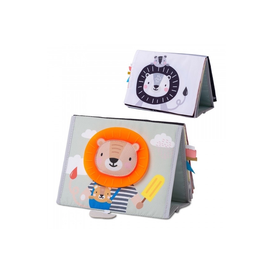 Taf Toys - Dječja tekstilna knjiga s ogledalom savana