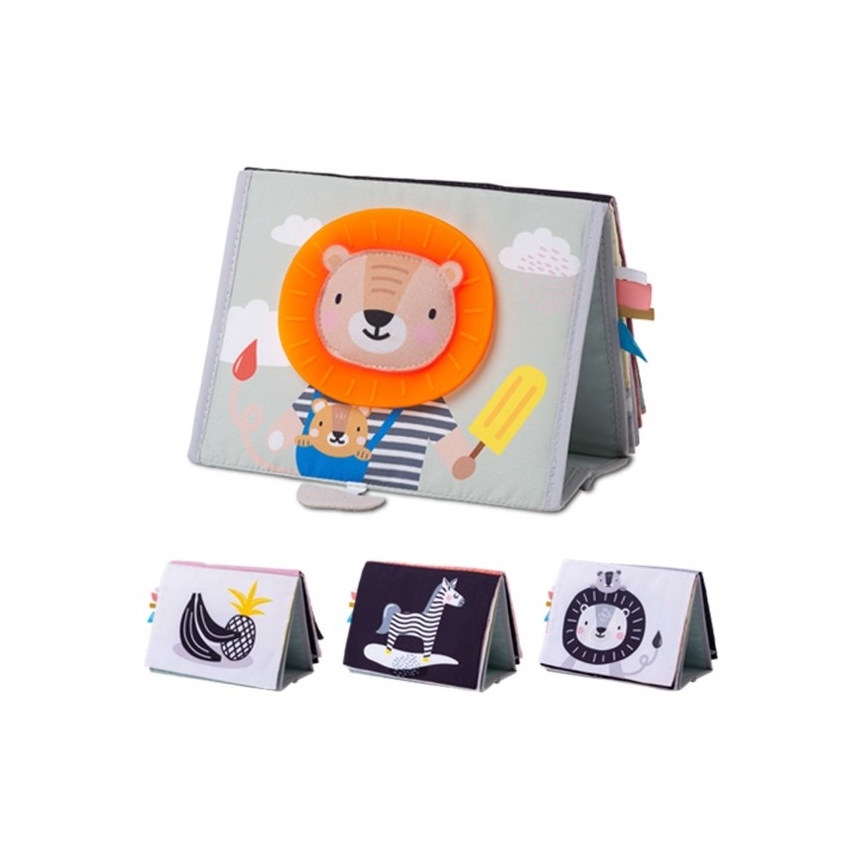 Taf Toys - Dječja tekstilna knjiga s ogledalom savana