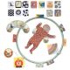 Taf Toys - Interaktivni krug za igranje pr. 90 cm savana