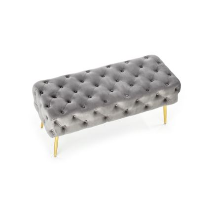 Tapecirana klupa ATHENA 40x100 cm siva/zlatna