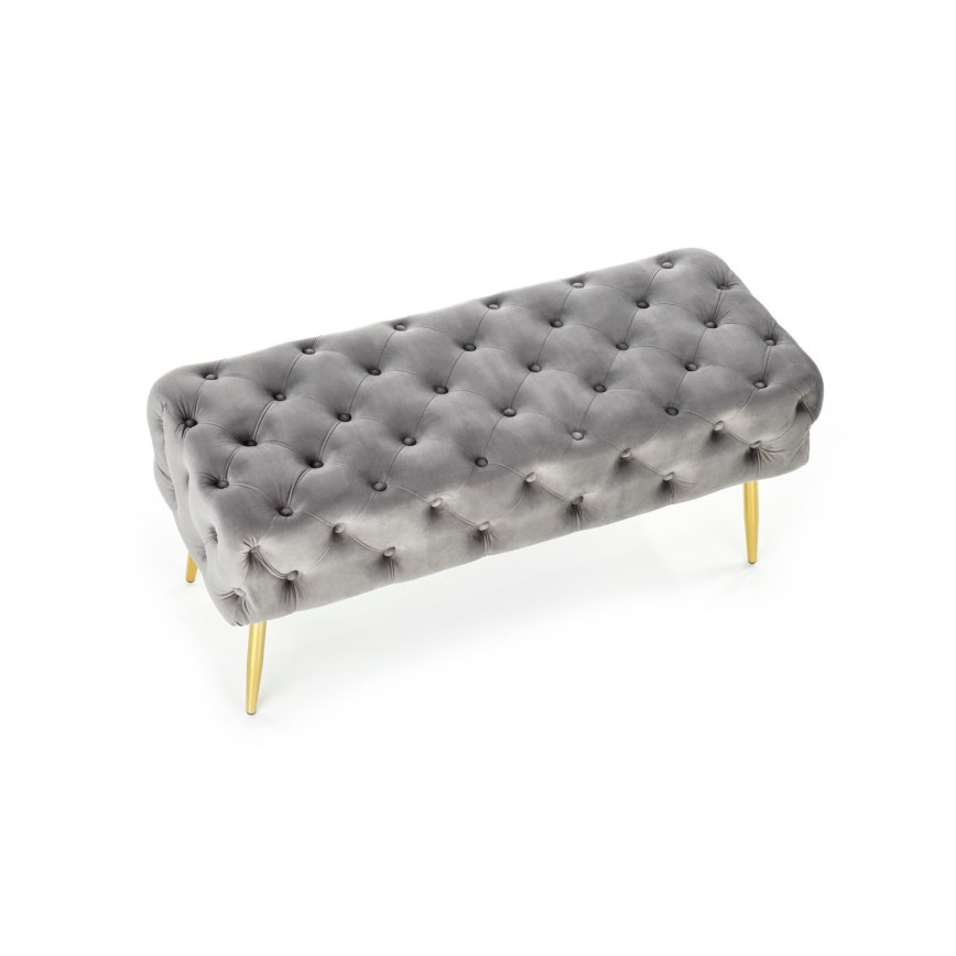 Tapecirana klupa ATHENA 40x100 cm siva/zlatna