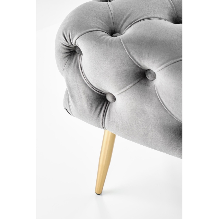 Tapecirana klupa ATHENA 40x100 cm siva/zlatna