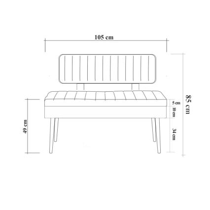 Tapecirana klupa VINA 85x105 cm zelena/bor atlantic