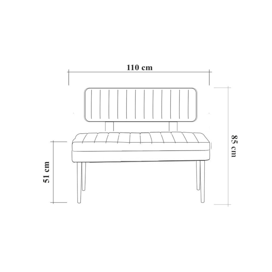 Tapecirana klupa VINA 85x110 cm zelena/bor atlantic