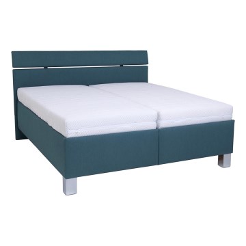 Tapecirana krevet s prostorom za odlaganje bez madraca ALIS 160x200 cm tirkizna