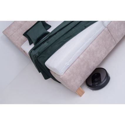 Tapecirana krevet s prostorom za pohranu bez madraca VIOLET 160x200 cm bež