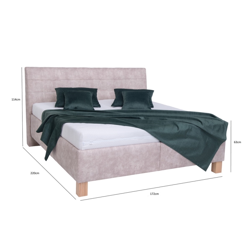 Tapecirana krevet s prostorom za pohranu bez madraca VIOLET 160x200 cm bež