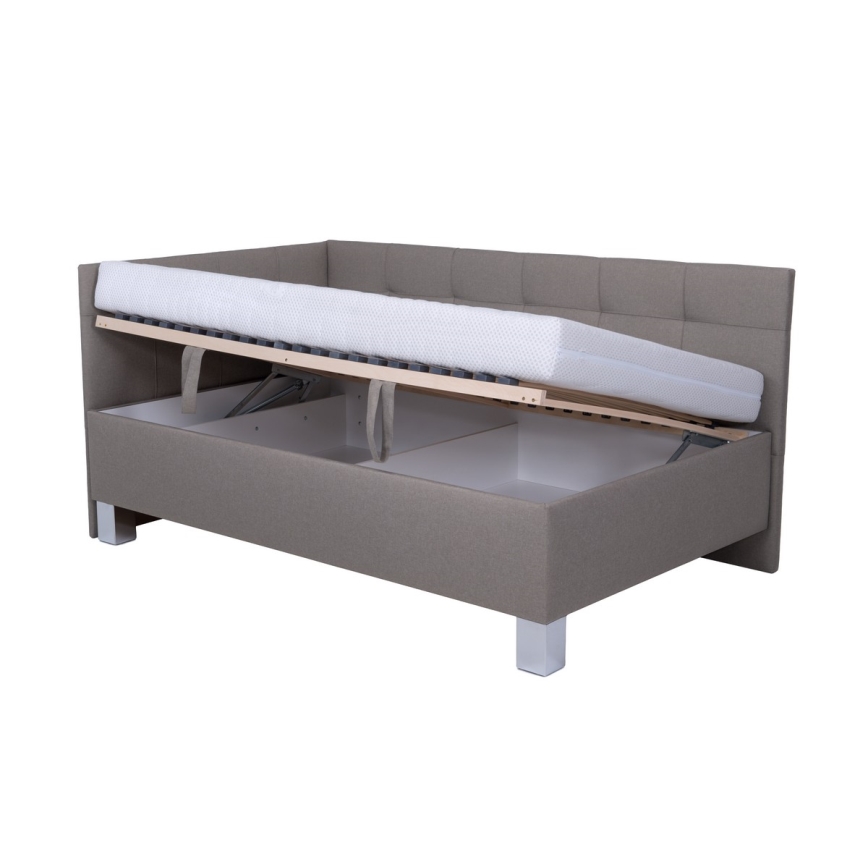 Tapecirana postelja s prostorom za pohranu bez madraca MARIA PETITE 120x200 cm taupe