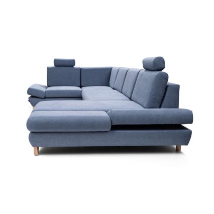 Razvlačna kutna tapecirana garnitura s spremištem u obliku slova U AVESTA, plava