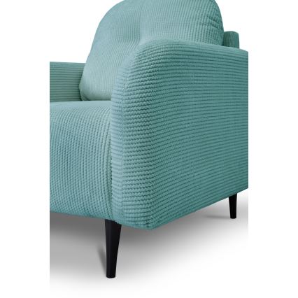 Tapecirana tirkizna fotelja CLOUDY