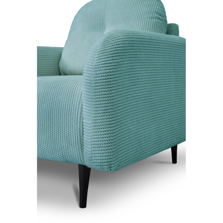 Tapecirana tirkizna fotelja CLOUDY