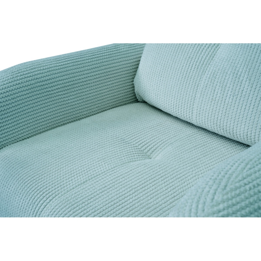 Tapecirana tirkizna fotelja CLOUDY