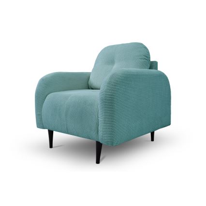 Tapecirana tirkizna fotelja CLOUDY