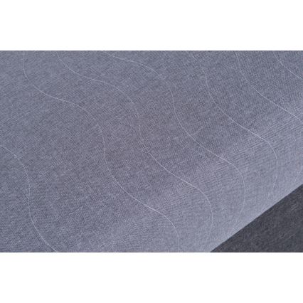 Tapecirani dnevni krevet s prostorom za pohranu JACOB XL nosivost 130 kg 90x200 cm siva