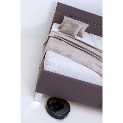 Tapecirani krevet ALIS 180x200 cm s madracom i spremištem, smeđi