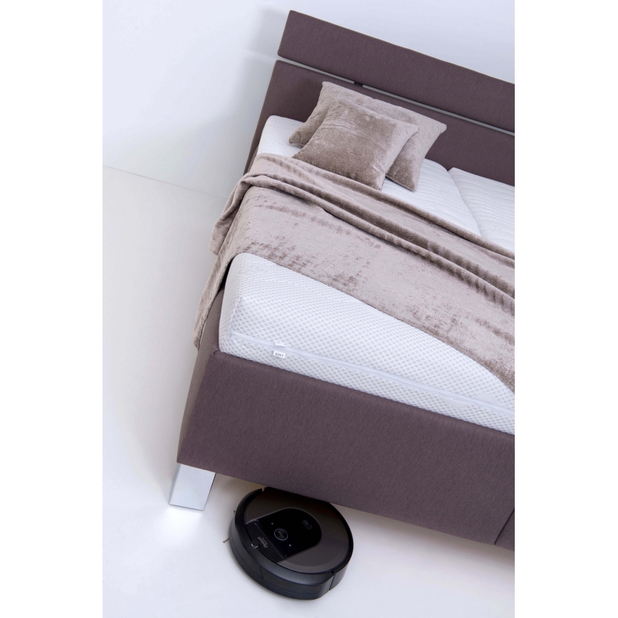 Tapecirani krevet ALIS 180x200 cm s prostorom za pohranu, bez madraca, smeđi