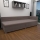 Tapecirani krevet AMSTERDAM 90x200 cm s univerzalnim uzglavljem i spremištem, bež