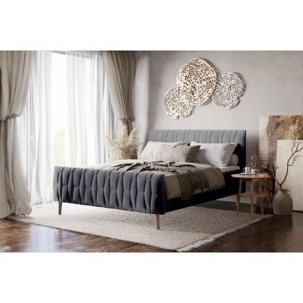 Tapecirani krevet bez madraca FLORA 180x200 cm siva