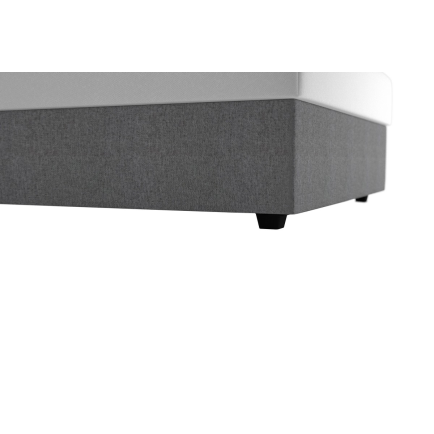 Tapecirani krevet DARIA 120x200 cm s prostorom za pohranu i madracem, siva