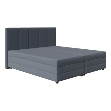 Tapecirani krevet ISABEL 180x200 s oprugastim madracem i spremištem, siva
