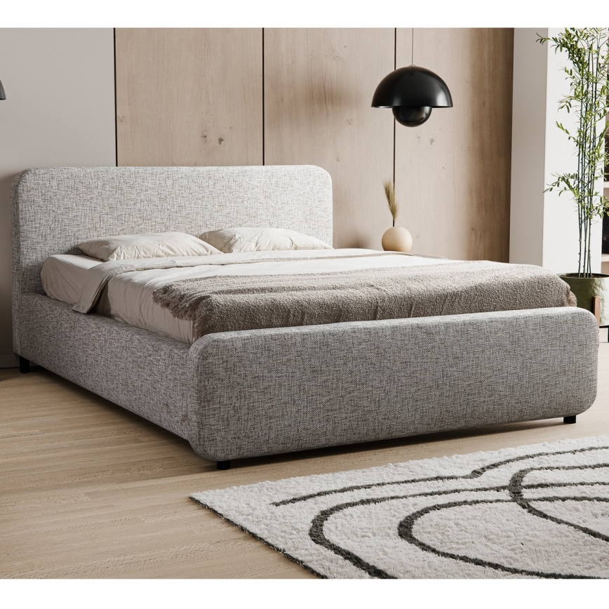 Tapecirani krevet LAJLA bez madraca, 180 x 200 cm, bež