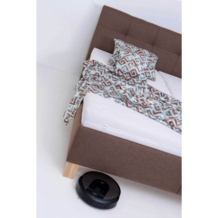 Tapecirani krevet MARIA 160x200 cm s madracem i spremištem, smeđi