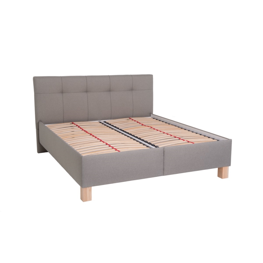 Tapecirani krevet s madracem i spremišnim prostorom MARIA 180x200 cm taupe