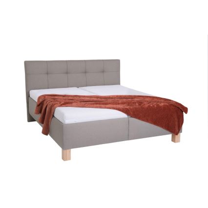 Tapecirani krevet s madracem i spremišnim prostorom MARIA 180x200 cm taupe