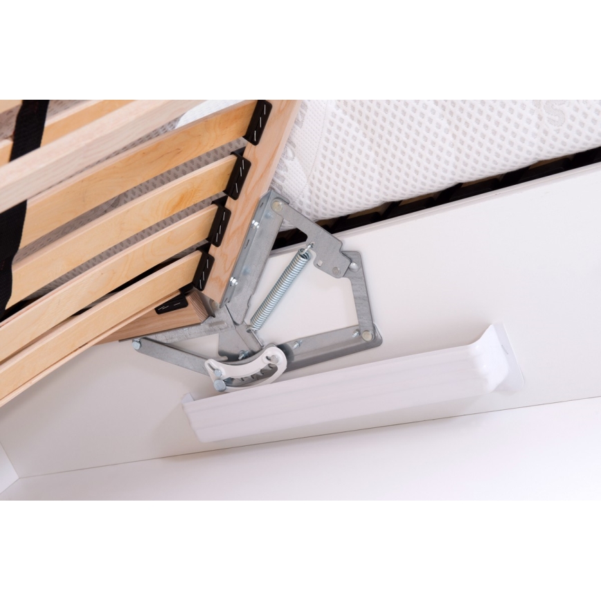 Tapecirani krevet s madracem i prostorom za pohranu ALIS 180x200 cm svijetlosiva