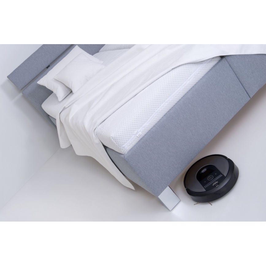 Tapecirani krevet s madracem i prostorom za pohranu ALIS 180x200 cm svijetlosiva