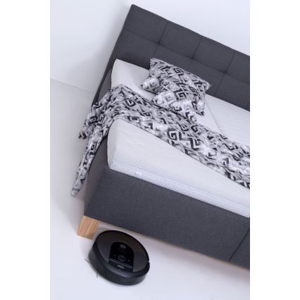 Tapecirani krevet s madracem i prostorom za pohranu MARIA 160x200 cm siva