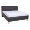 Tapecirani krevet s madracem i prostorom za pohranu VIOLET 160x200 cm tamno siva
