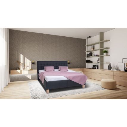 Tapecirani krevet s madracem i skladišnim prostorom VIOLET 160x200 cm antracit