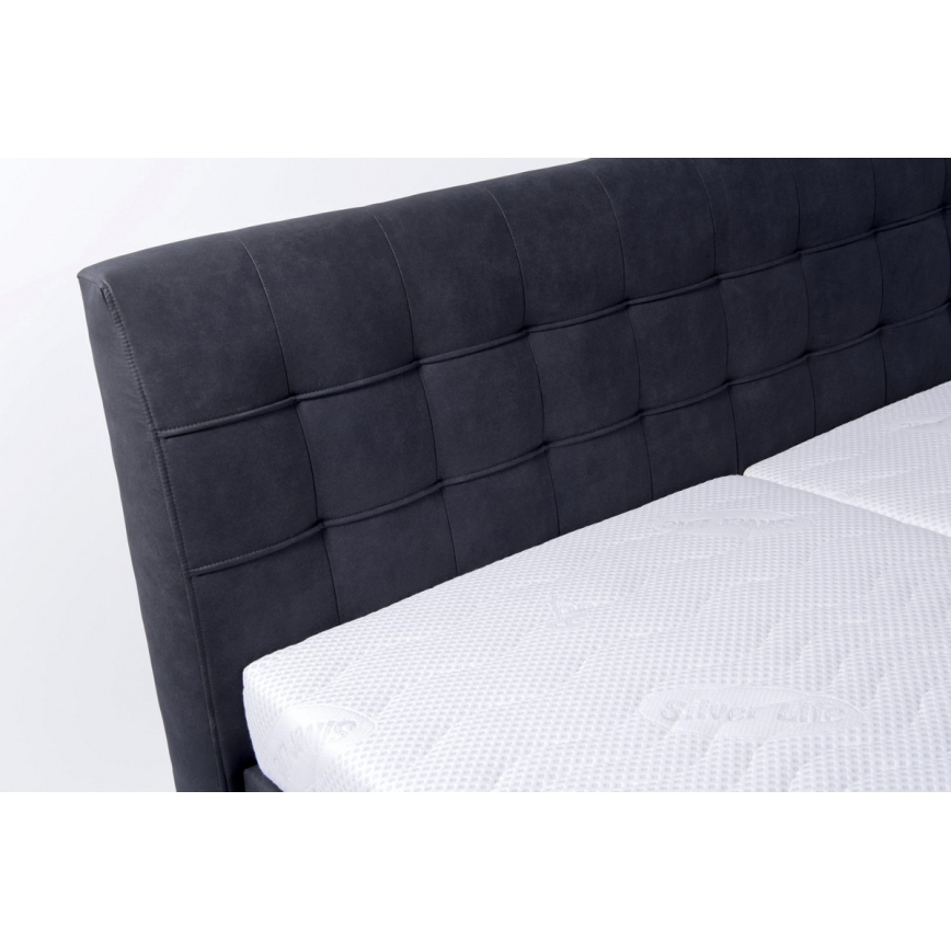 Tapecirani krevet s madracem i skladišnim prostorom VIOLET 160x200 cm antracit